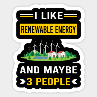 3 People Renewable Energy Sticker